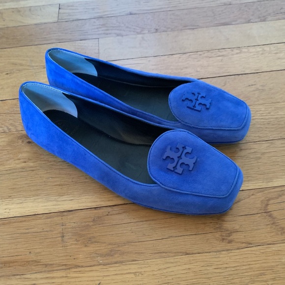 Tory Burch Shoes - Make me an offer! Tory Burch blue suede loafers.